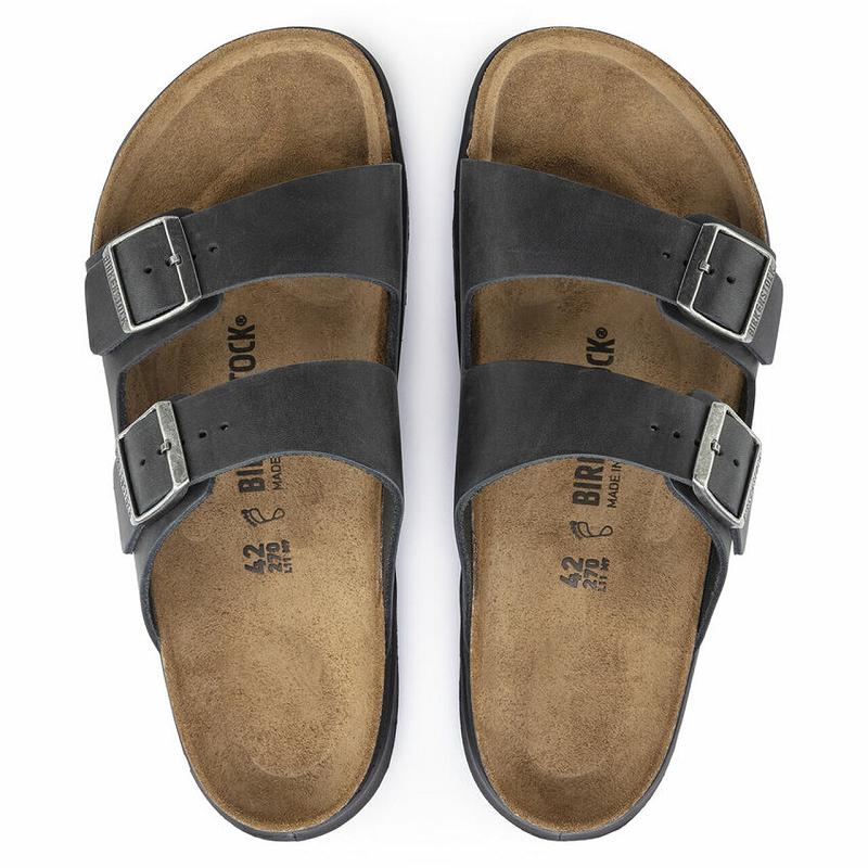 Birkenstock Rugged Oiled Læder Arizona Dame Sort | DK 475YXF